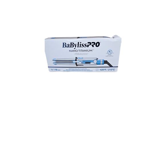 BaBylissPRO Nano Titanium Prima2000 Mini Styling Iron ¾"  19mm New in Box - Picture 1 of 2